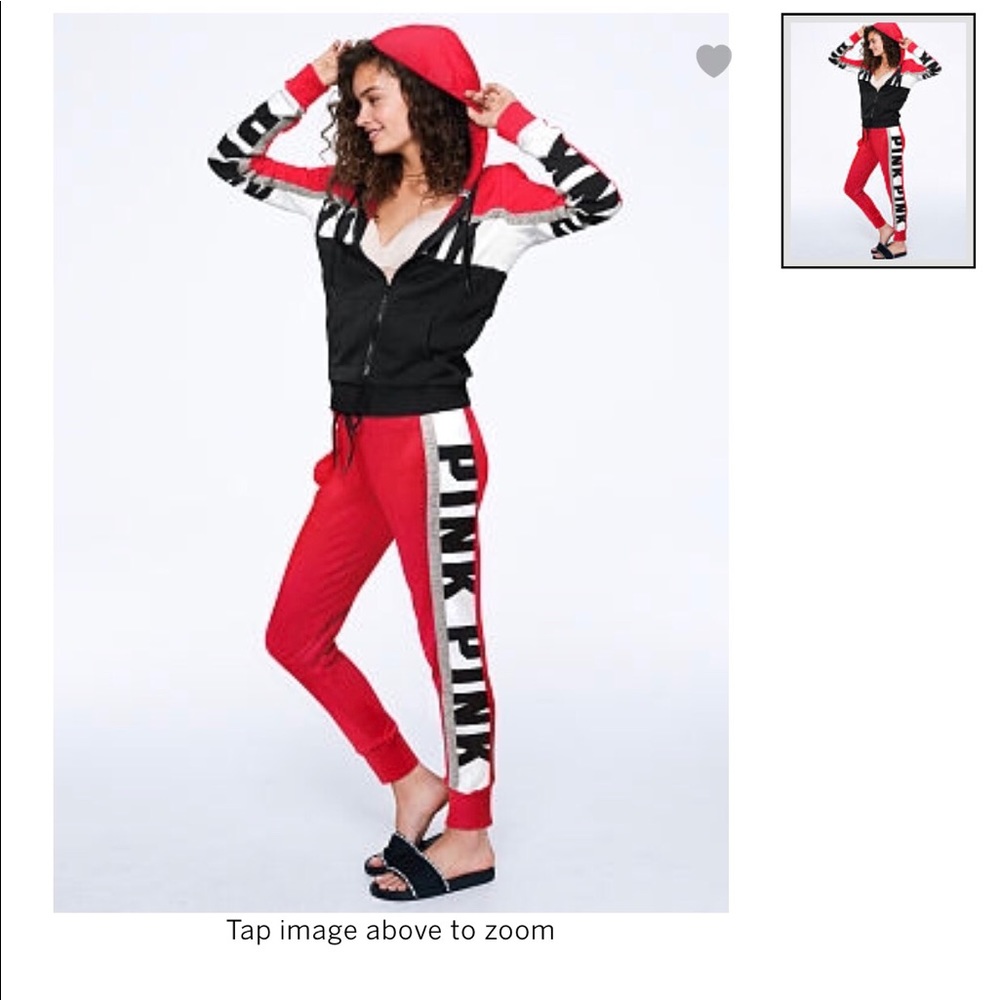 NWT Victoria’s Secret Pink Colorblock Red Set